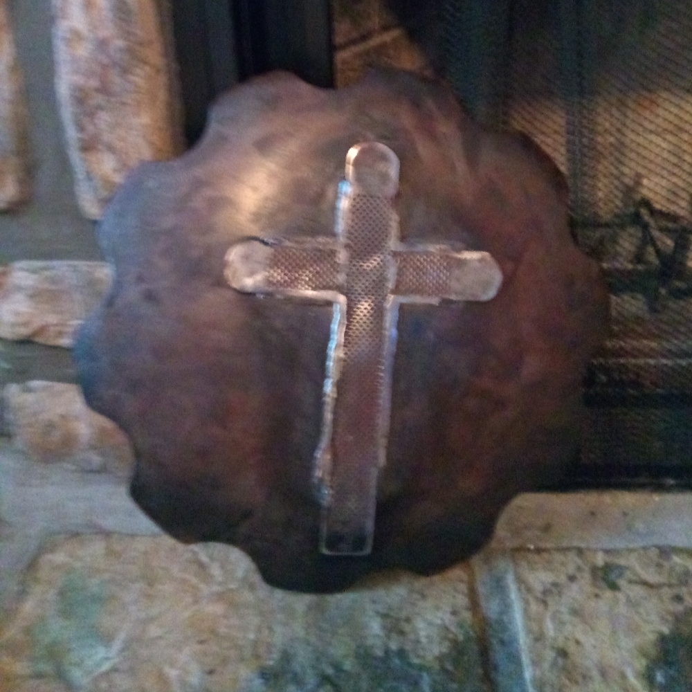 Hand made iron cross decoration